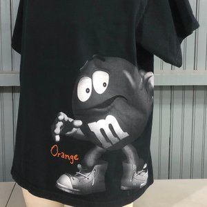 M&M's M & M Store Orange Chocolate Candy Black Size Large T-Shirt